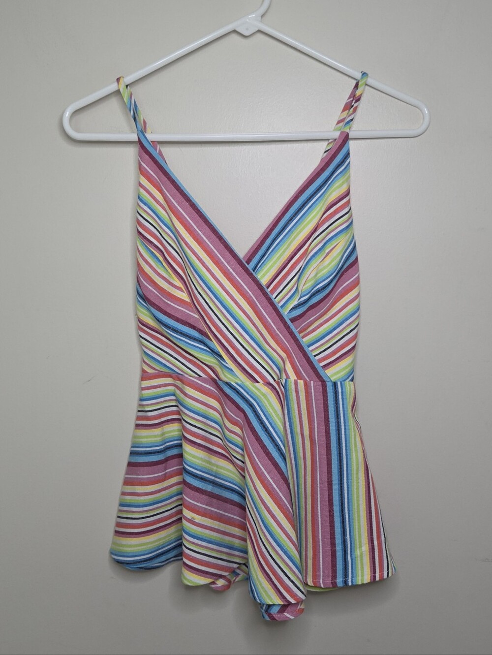 Women's Do + Be Rainbow Stripe Tank Top Sz Small